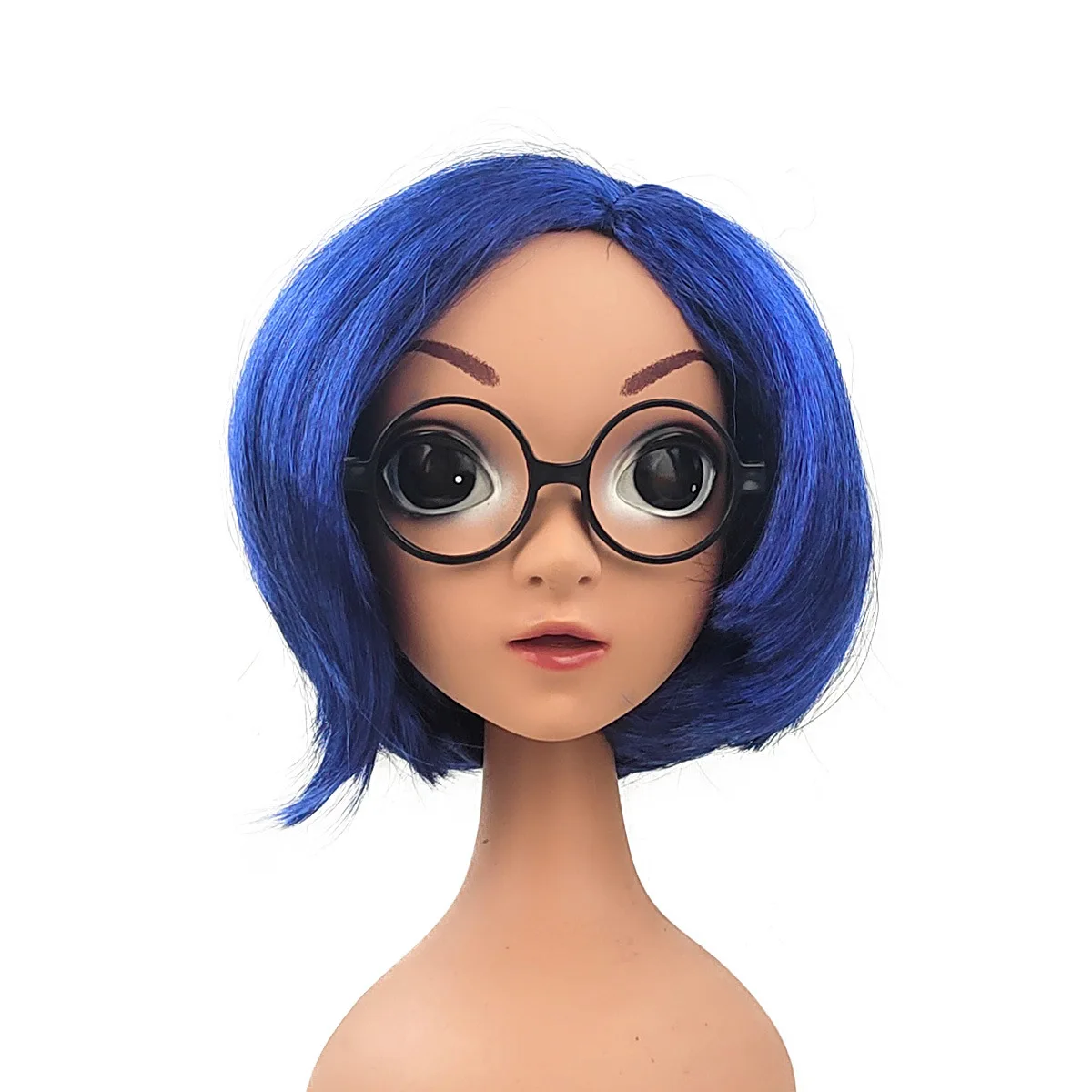 Zielona peruka Krótka kręcona zielona peruka Bob dla kobiet Nowe postacie filmowe Halloween Cosplay Peruki Inside Out 2, akcesoria Cosplay