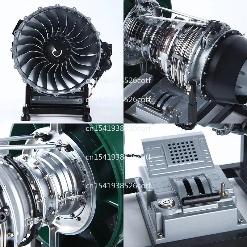Stainless steel turbojet turbofan engine model aircraft mini engine metal assembly electric toy