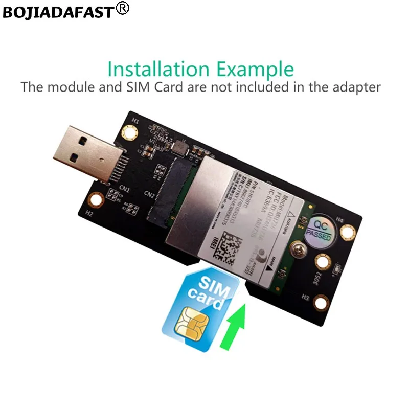 USB 3.0 NGFF M.2 Key-B Slot Wireless Adapter 1 Standard SIM Card Holder For Quectel RM520N-GL SIM8200 GM800 5G Module Modem