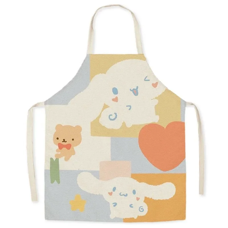 Kawaii Sanrio Cinnamon Dog Apron Parent-child Apron Restaurant Kitchen Cooking Baking Anti-fouling Apron Home Cleaning Tools