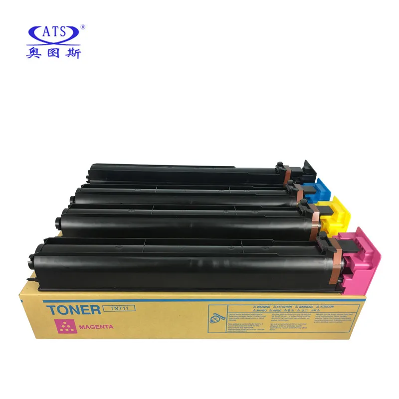 4PCS/Set TN711 C654 C754 TN CMY500g BK750g Toner Cartridge For Konica Minolta C754e C654e 754 754e 654 654e Toner Powder