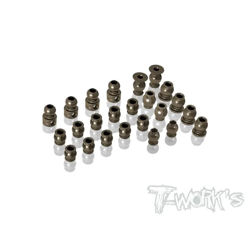 

Original T Works TO-311-GTXE'27 7075-T6 Hard Coated Alum. Ball Set ( For Xray GTXE'27/GTX8'27) 24pcs Rc Tool