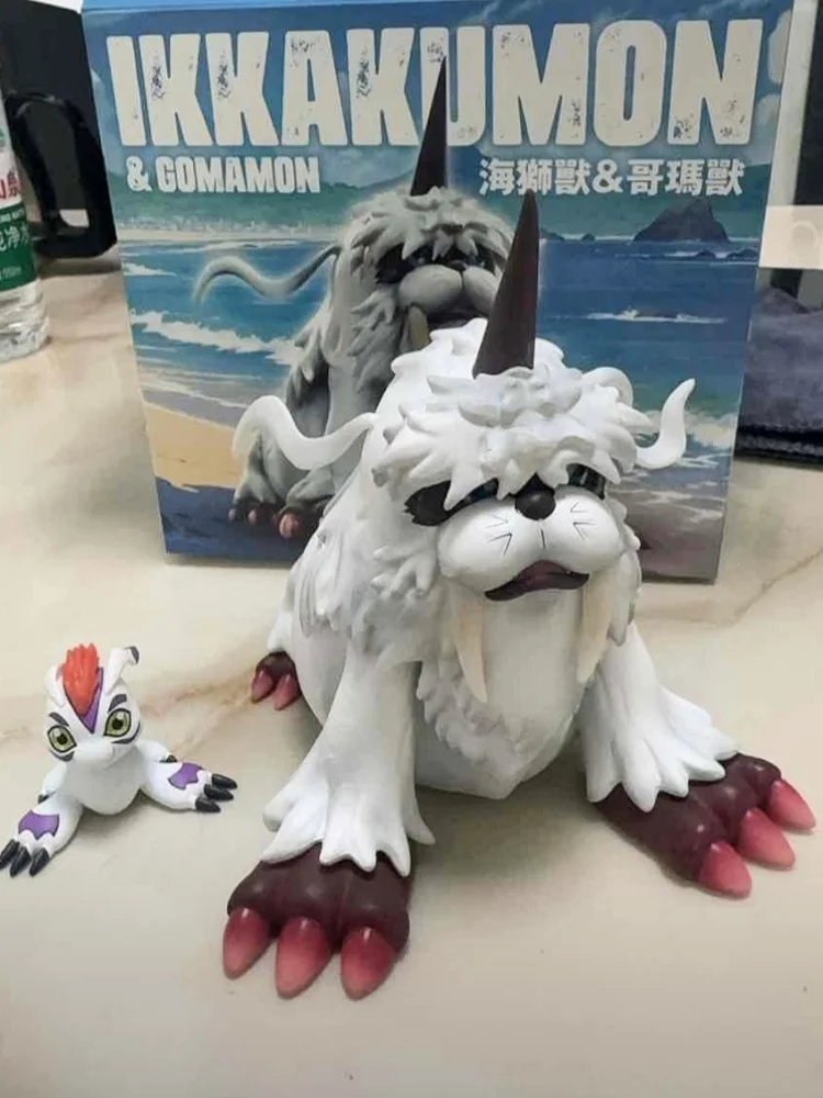 

Digimon Gk Anime Figurine 12.5cm Ikkakumon Gomamon Display Model Statue Collectible Toys for Kids Digital Monster Gift