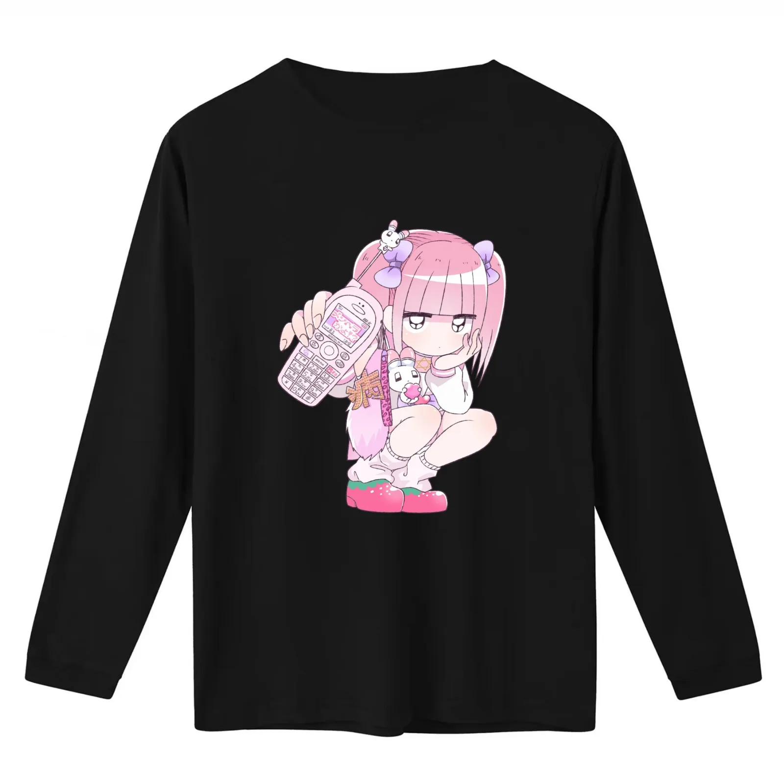 Menhera-Chan BIG T-Shirt Summer Casual Cotton Tee Oversized Streetwear Tops Vintage Graphic Print Loose Fit Short Sleeve