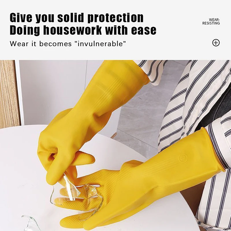 Guanti per lavare i piatti in lattice Ciotola per lavare la cucina domestica impermeabile da donna Lavaggio dei vestiti Pulizia delle verdure per la casa