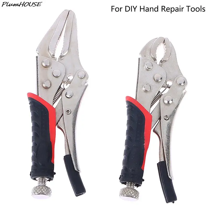 4 Inch 5 Inch Curved Jaw Locking Pliers Mini Locking Pliers For DIY Hand Repair Tools Quick Fixing Clamping Pliers