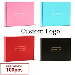 100pcs/lot Print logo Corrugated Paper Box Aircraft Carton Gift Packing Box T-shirt Package Hard Gift Box Custom Made