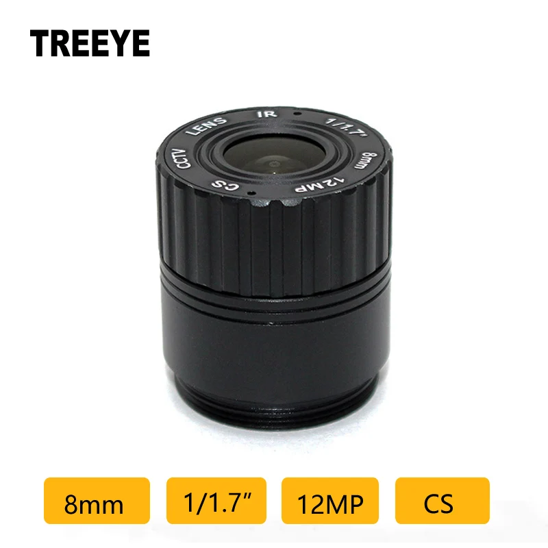 

HD 4K 12Megapixel 8mm CS Lens 1/1.7" 12MP CCTV Lens Video Security Camera AHD IP Camera Lens Industrial Lens CCTV Accessories