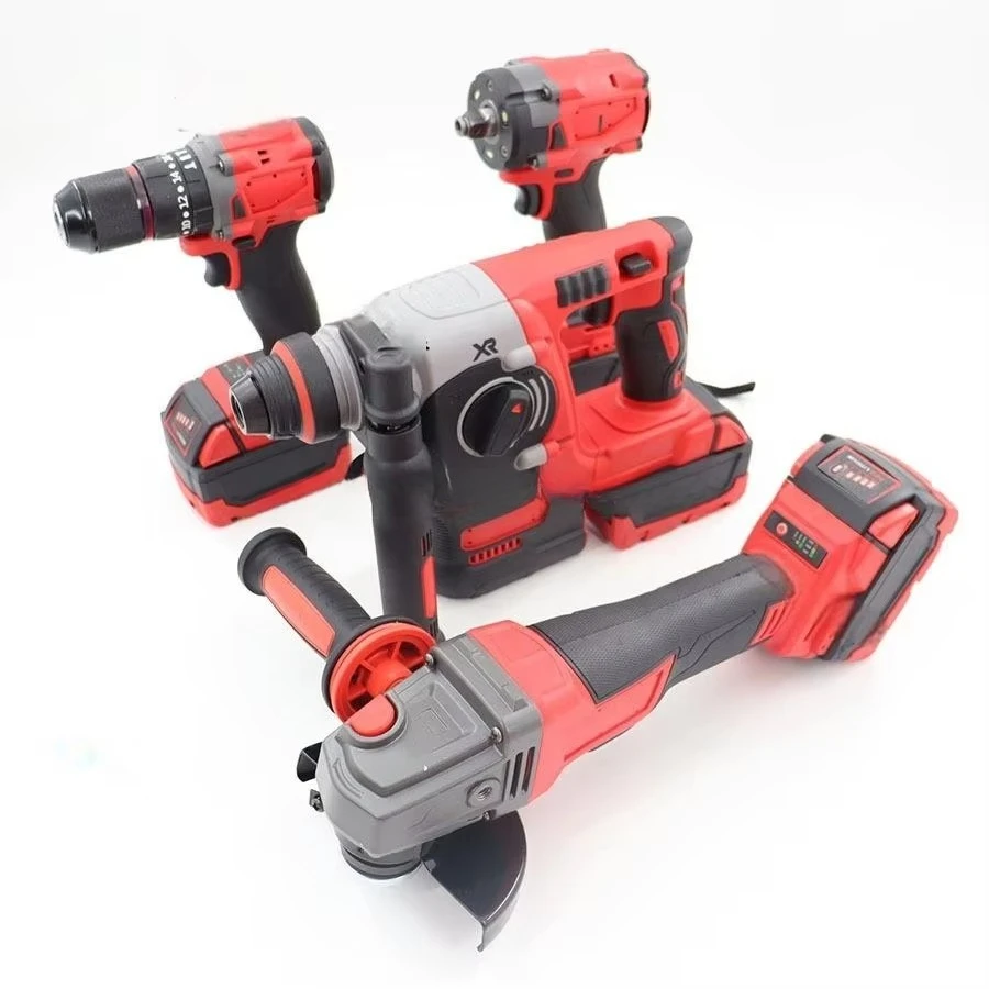 High‑Quality Cordless Brushless Impact Drill Combo Kit, 21V Rechargeable Lithium‑Ion 4.0Ah Variable‑Speed Power Set