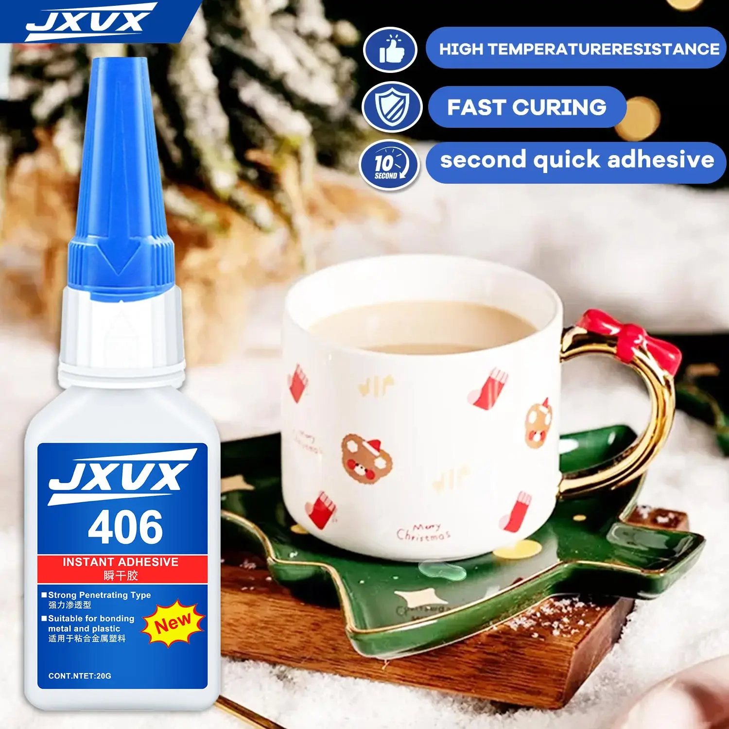 406 غراء سائل فائق القوة للمعادن، 20 جرام غراء CA شفاف سريع التصلب للفولاذ المقاوم للصدأ والألومنيوم، للأعمال اليدوية والإصلاحات، غراء سيانو أكريليت احترافي دائم متعدد الاستخدامات سريع الجفاف وعالي القوة. #2