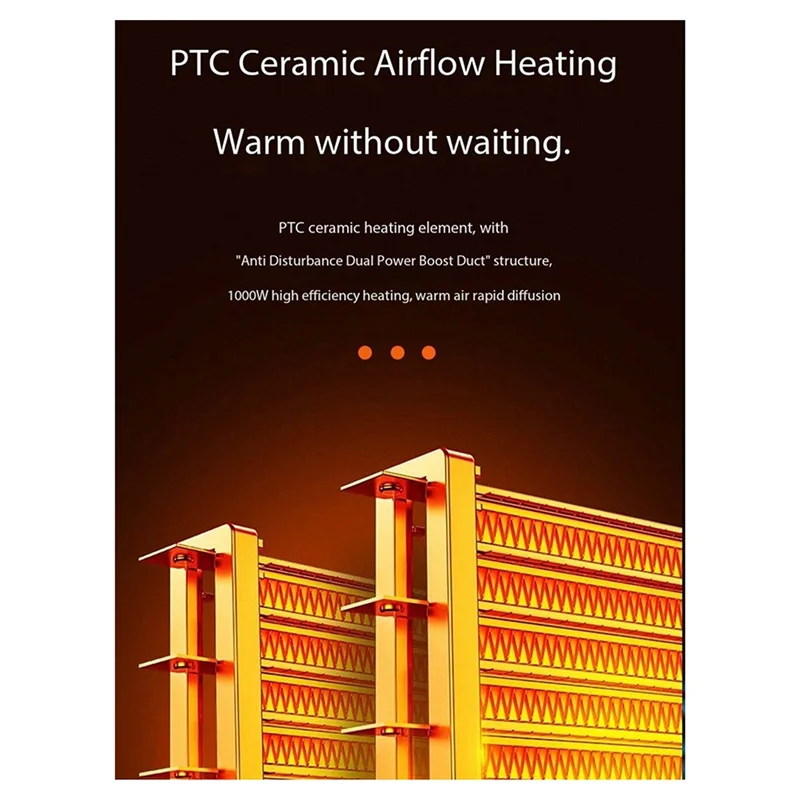 B-T 1000 واط سخان سطح المكتب للمنزل مكتب سخان مروحة محمول دون تشغيل المحرك اليد و جهاز تدفئة القدمين الأسود الولايات المتحدة التوصيل دورا #2