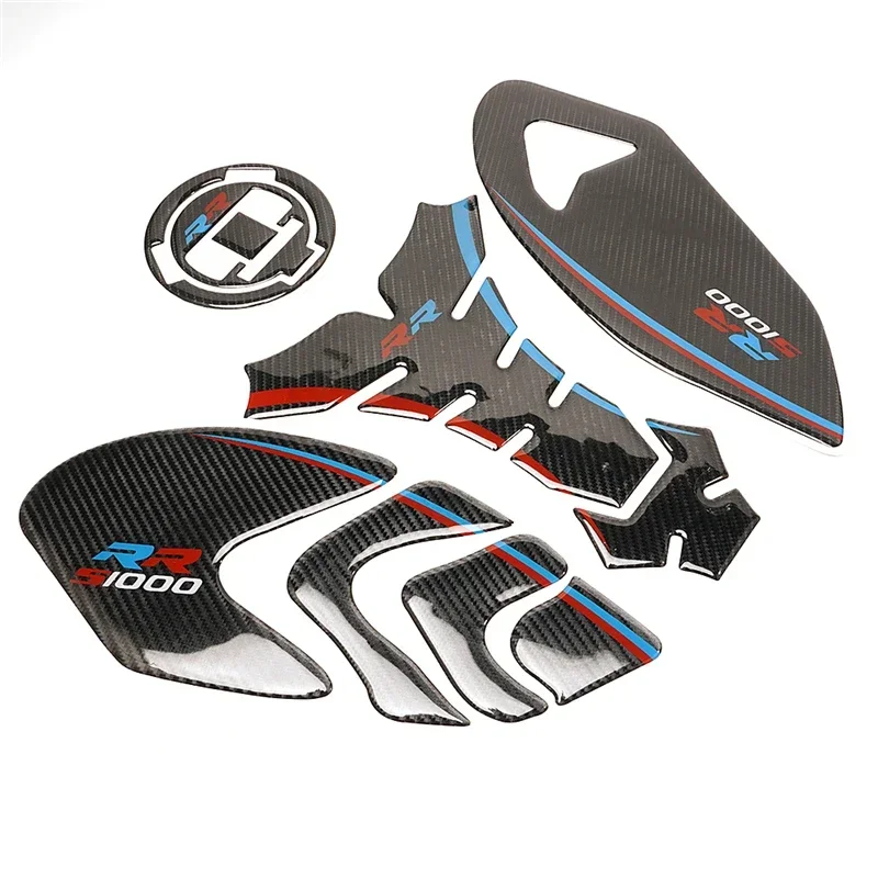 S1000RR Motorcycle Decals 3D Carbon Fiber Oil Fuel Gas Cap Tank Pad / Knee Section Gel Paint Protector FOR BMW S1000RR 2019-2022