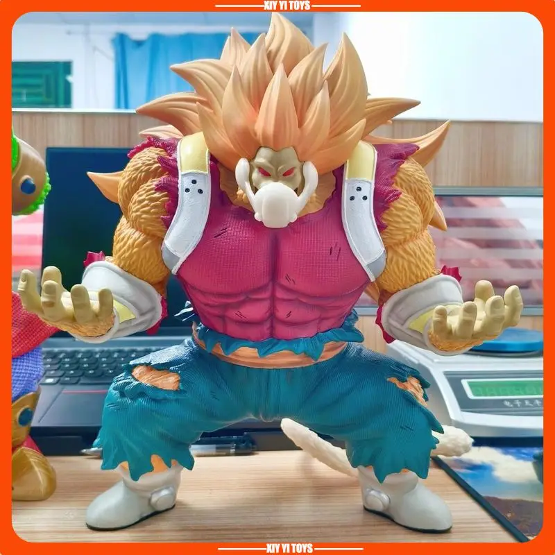 

31cm Anime Evil Saiyan Kamba Gold Transformation Great Ape Statue Giant Ape Pendant Handmade Model