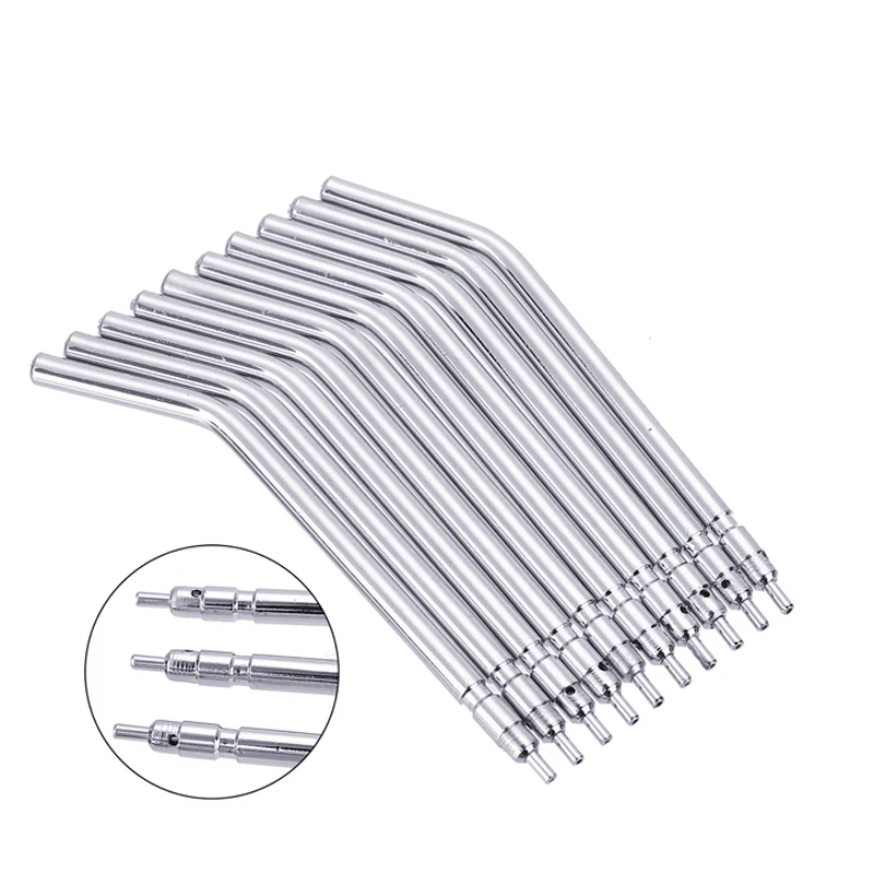 

10Pcs Dental Air Water Syringe Tip 3 Way Nozzle for Teeth Whitening Cleaning Stainless Steel Spray Tip for Dental Clinic Tools