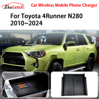 Car Wireless Mobile Phone Charger Center Console Storage QI 18W iPhone fast charge for Toyota 4Runner N280 2010–2024