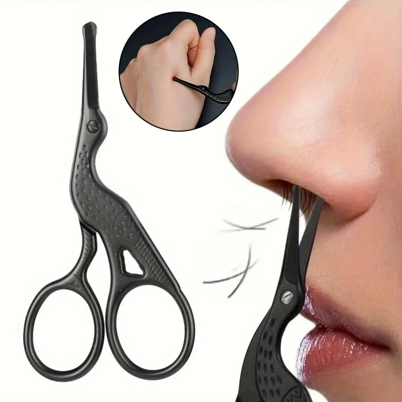 Okrągła główka Nożyczki do włosów w nosie ze stali nierdzewnej Nożyczki do brwi Nożyczki do brwi Nożyczki do brwi z włosia w nosie i brody Nożyczki do brwi