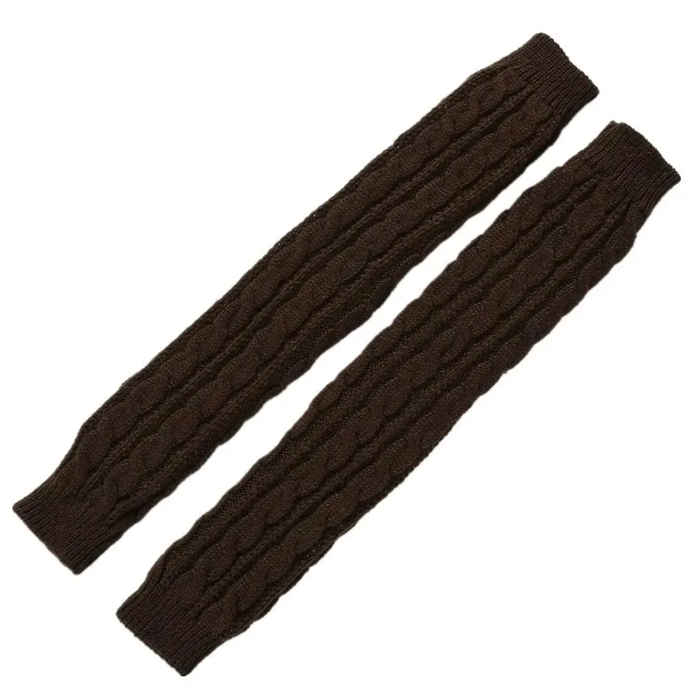 Casual Solid Color Fingerless Gloves Long Black Arm Wrist Sleeve Arm Sleeve Mittens Hand Warmer Winter