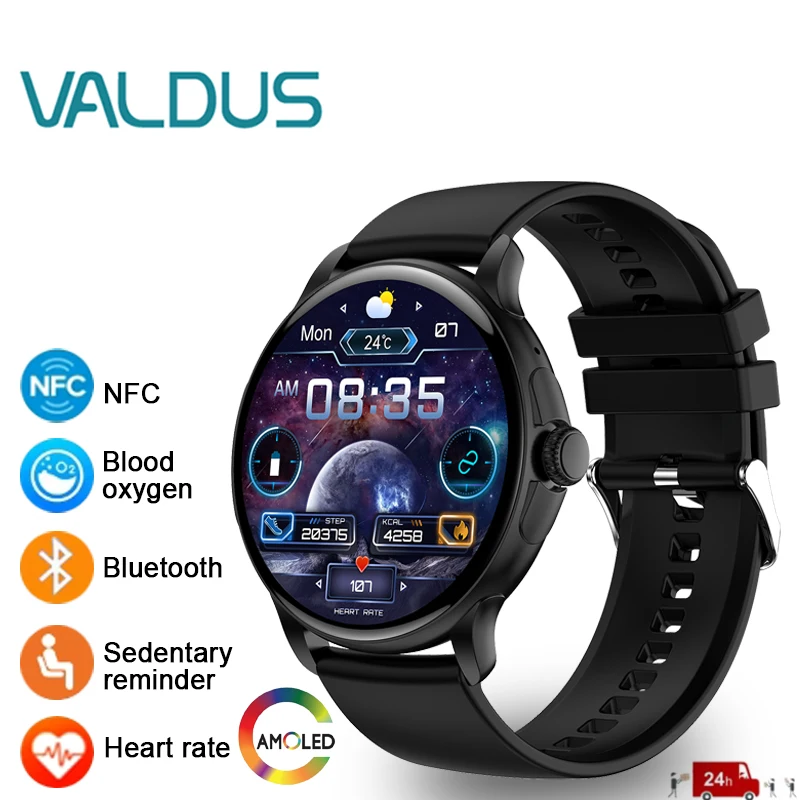 VALDUS 2024 New VS15 PRO Smartwatch Man Woman Bluetooth Call NFC Sports Mode Compatible With Android IOS AMOLED Smartwatch