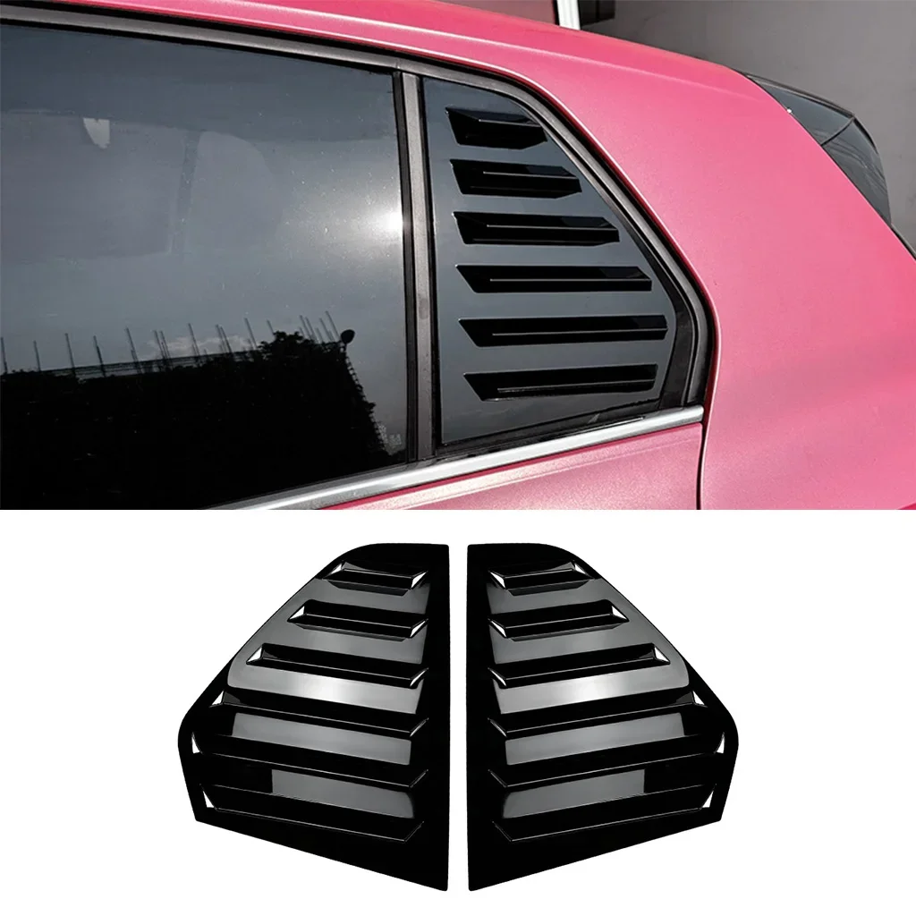 Glossy Black/Carbon Look Car Rear Window Shutter Cover Trim For Volkswagen Golf 8 MK8 2020+ Car Styling