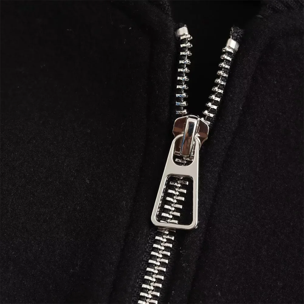 Chaqueta de piloto suave para mujer, abrigo elástico acanalado, cuello redondo, plisado, decoración de hebilla, novedad de otoño, 2024