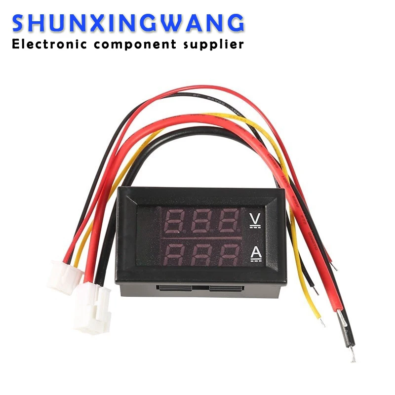 DC 0-100V 1A 10A LED DC double display digital ampere voltmeter digital meter