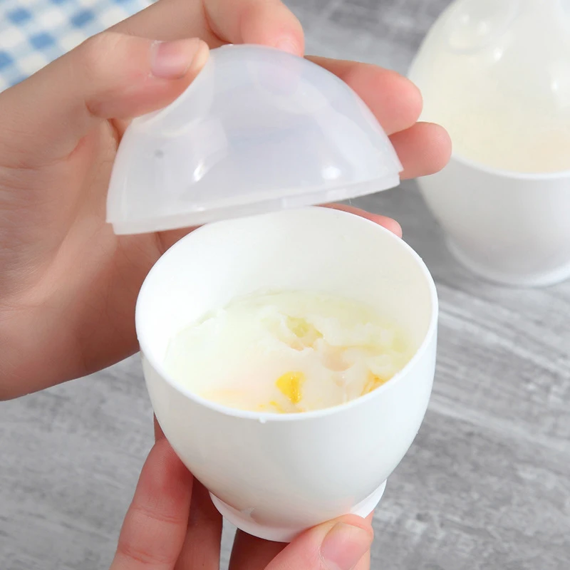 2Pcs Microwave Egg Cooker Boiler Maker Mini Portable Quick Egg Cooking Cup Steamed Tools For Breakfast view 2