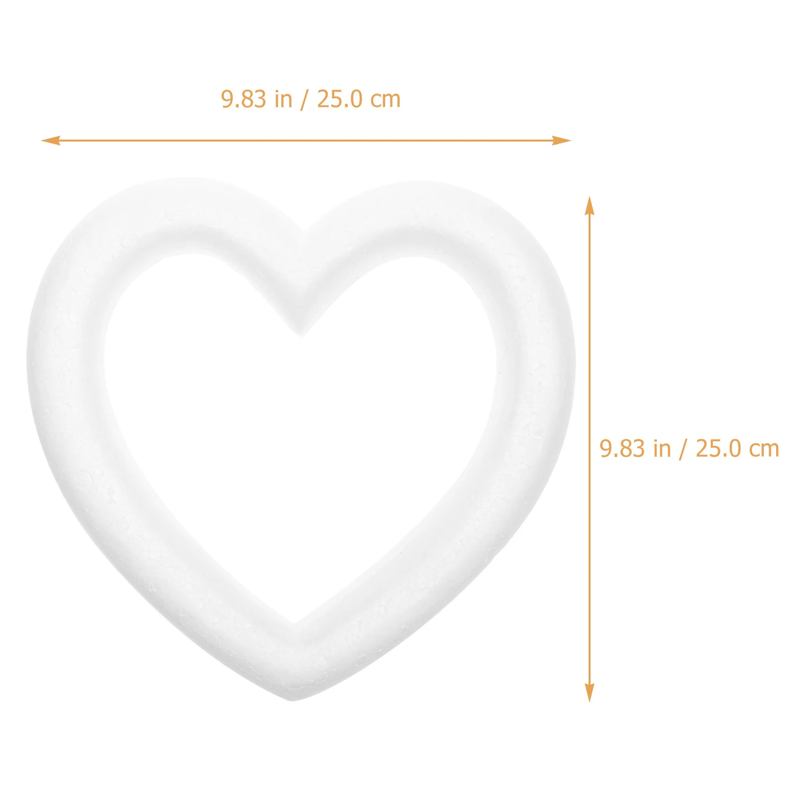 

4Pcs Christmas Party Heart Shaped Garland Decor DIY Foam Circle White Pendant Ring Model