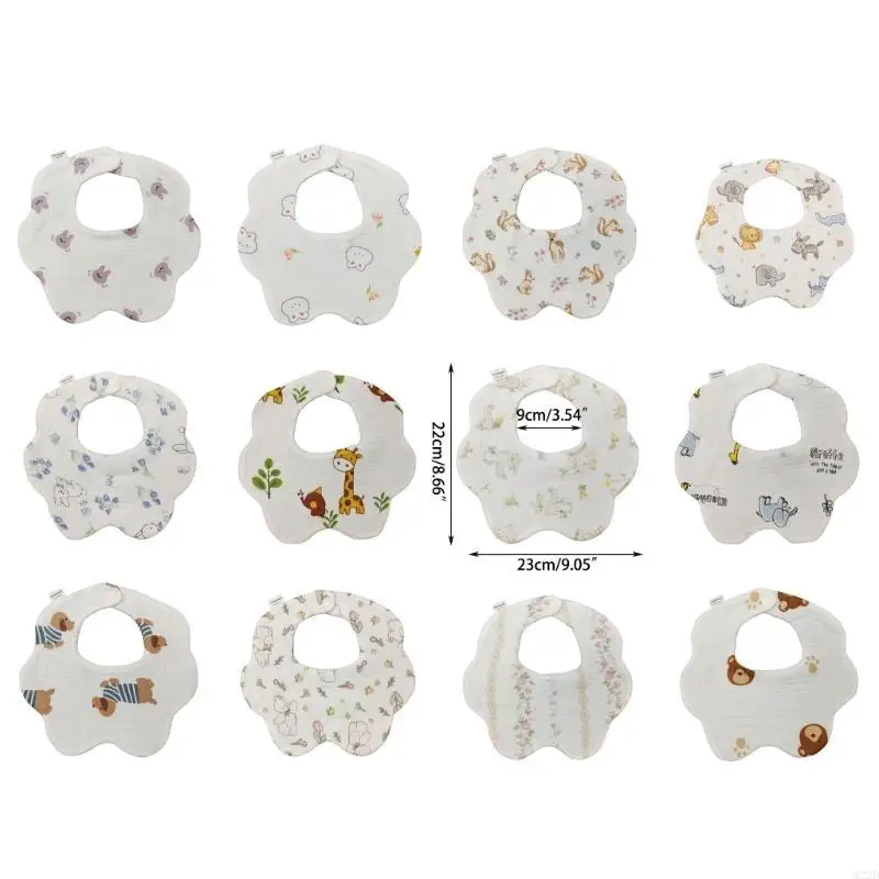 Q22D BURP Cloths Baby Drooling Haluing Fartuch Slack Fartuch dla małych dzieci niemowlę
