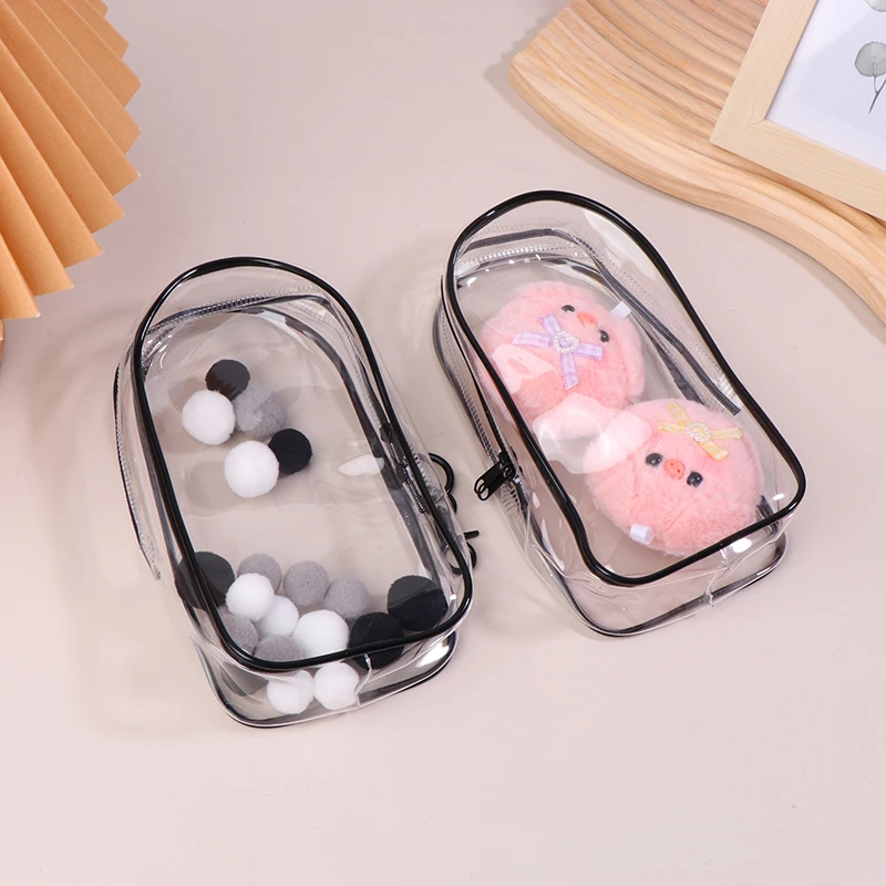 1PC Transparent Plush Dolls Storage Pouch Keychain Bag Storage Pouch Mystery Box Organizer Box Doll Bag Thicken Keychain Wallet