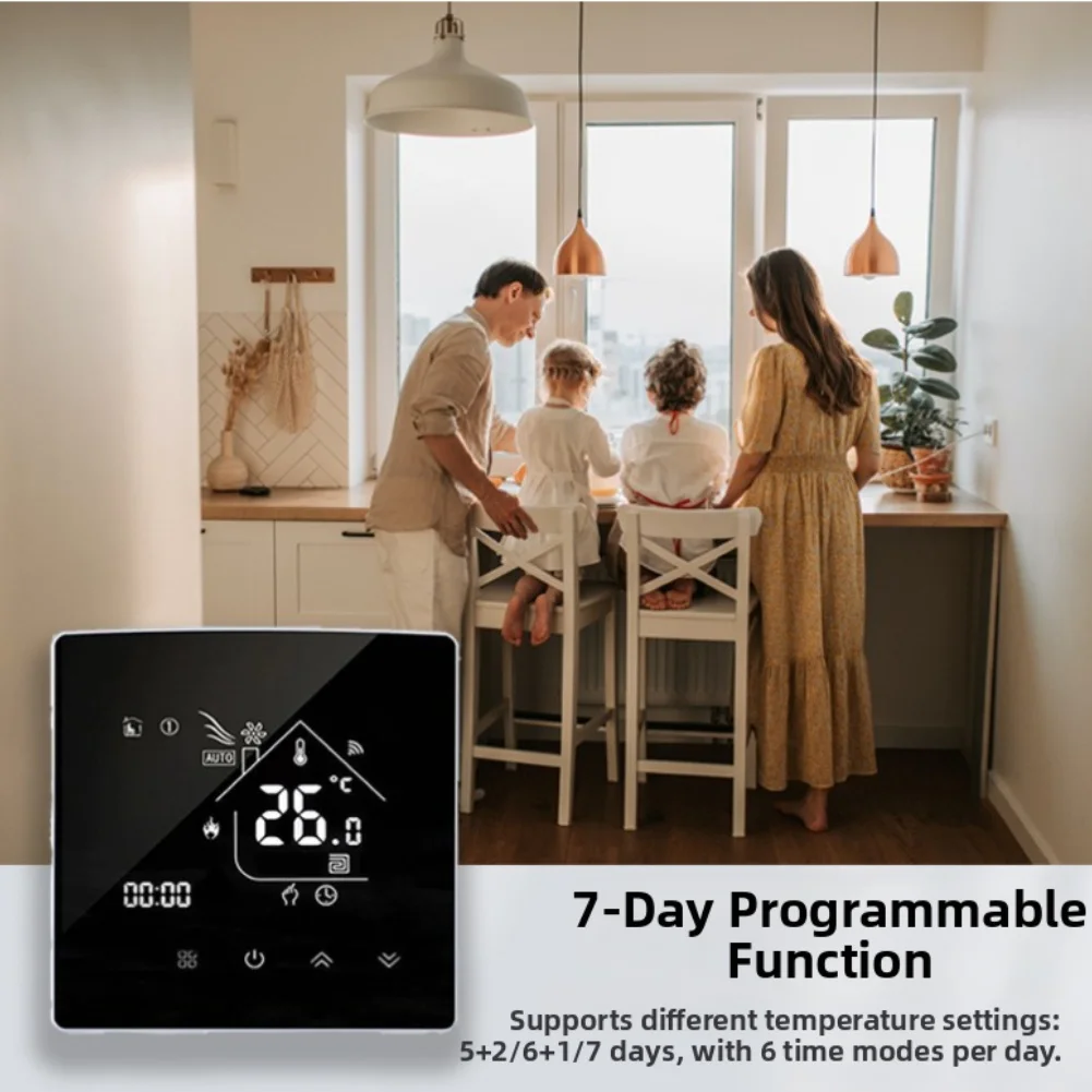 

For Tuya For ALEXA WiFi Heating Thermostat Smart Home Setup Customizable Heating Schedule Thermostat Programmable Heating System
