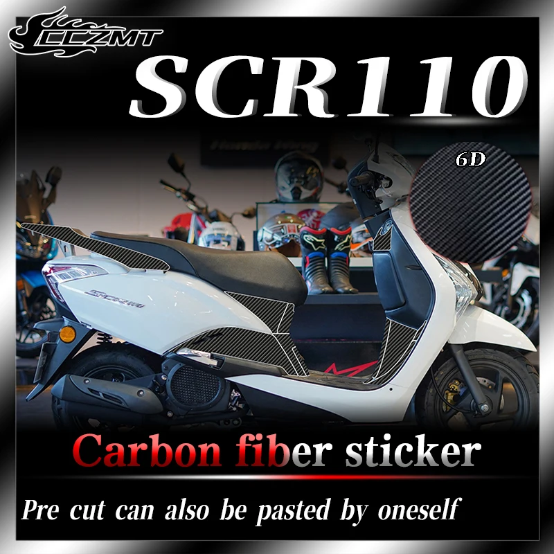 

For Honda SCR110 SCR 110 6D carbon fiber protective film anti scratch and anti wear decorative sticker Car sticker modification