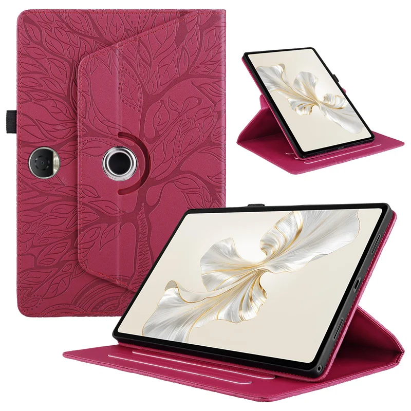 

360 Rotatio 3D Tree Embossed Case Funda for Honor Pad 9 12.1 Tablet Cover for Huawei Honor Pad 9 2024 HEY2-W09 HEY2-W19 Case