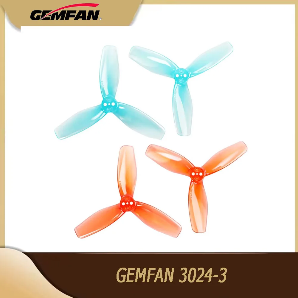 

6 пар GEMFAN 3024 3-лопастной пропеллер 3-дюймовая опора для F9A-B RC летающий мяч/футбольные дроны FPV 3-дюймовая зубочистка Cinewhoop с канала