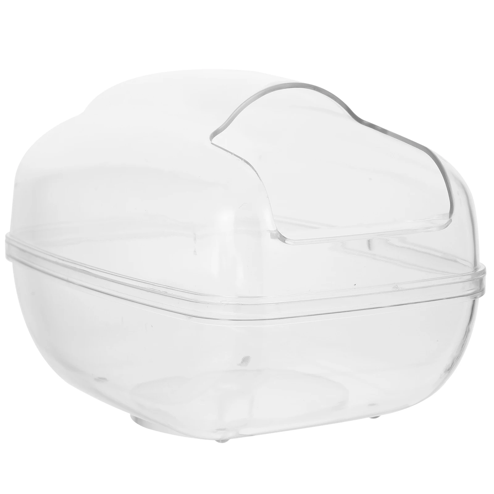 

Plastic Hamster Sand Bath Basin Anti Splash Small Pet Bathing Container Durable Transparent Suitable Chinchilla Cage Accessory