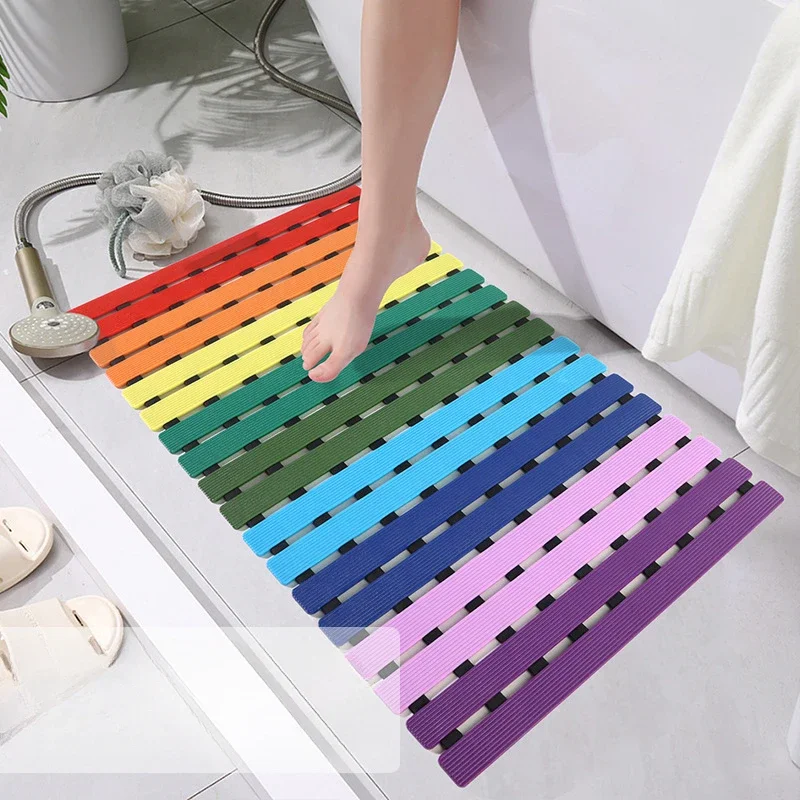 Splicing Anti Slip Pad Bathroom Mat with Sucker Shower Pad Floor Protector Decor Living Room Bedroom Carpet salle de bain