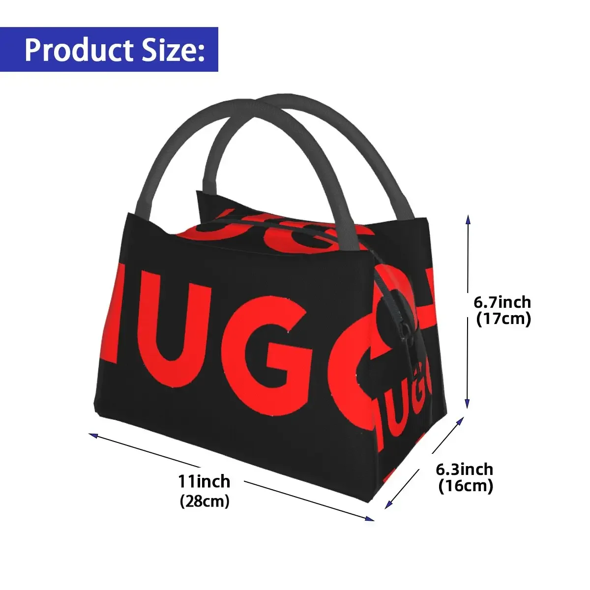 Hugo Logo Portable insulation bag for Cooler Thermal Food Office Pinic Container