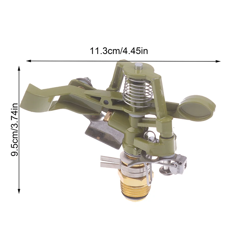 1/2" Male Thread Sprinkler Garden Rotating Rocker Impact Adjustable Zinc Alloy Lawn Field Watering Nozzle Irrigation Tools image 6