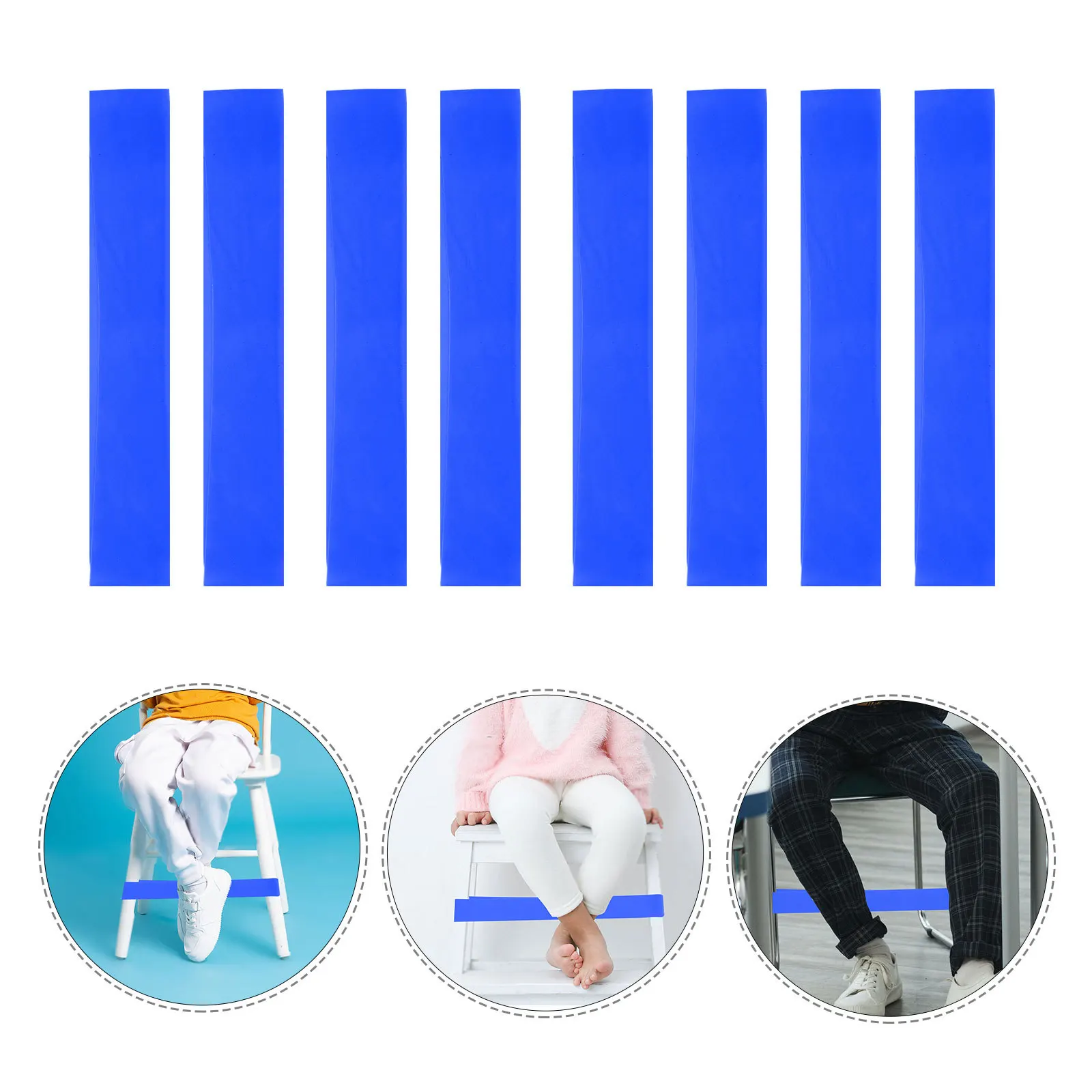 10Pcs Colorful Chair Bands Fidgety Feet Elastic Bands Classroom Bouncy Chair Straps Long-Lasting Easy Install Remove