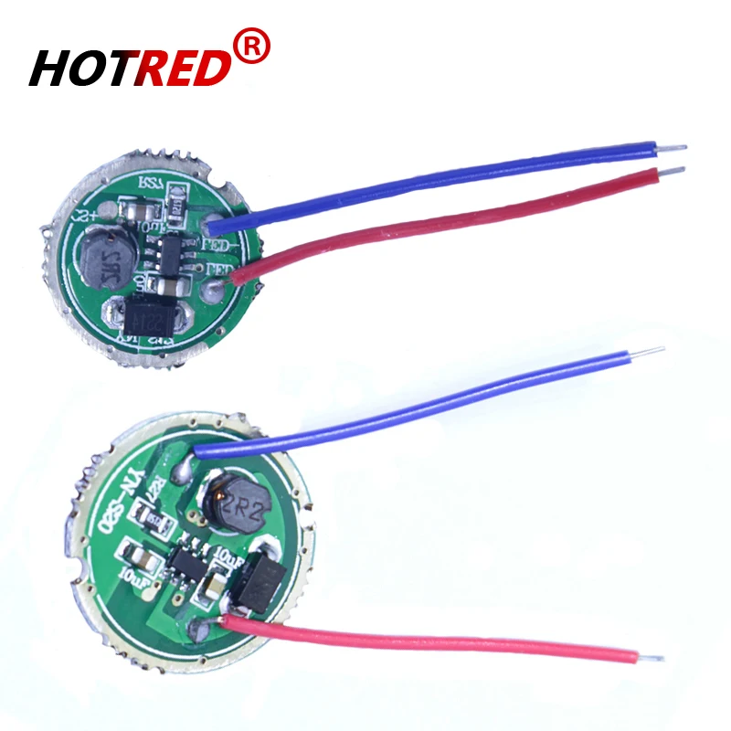10PCS 3W LED driver 16mm/20mm DC3.7V 1 Mode LED Flashlight Driver for 3W XPE XRE-Q5/XPE XP-E /XBD XB-D all kind of 3W LED Light