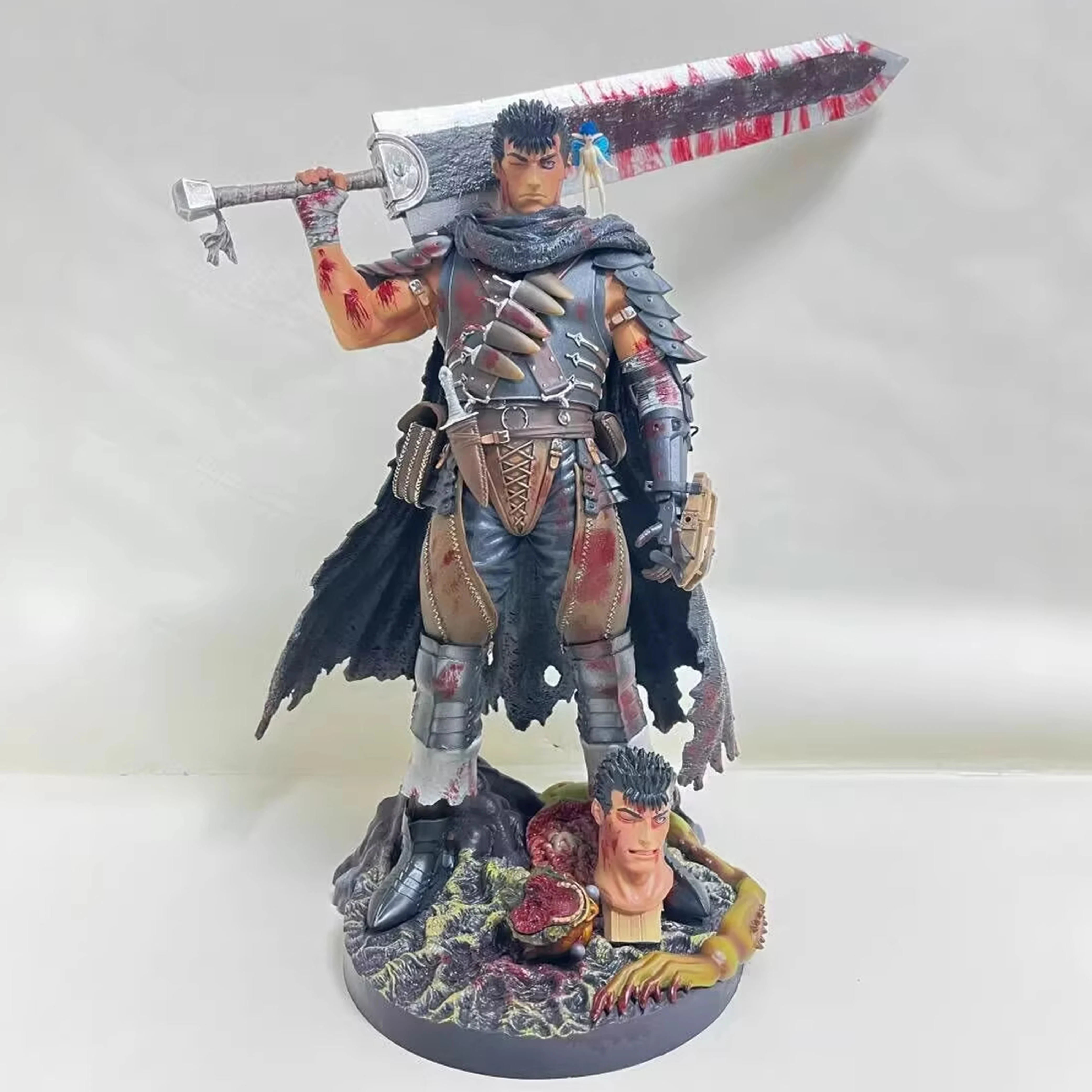 

32cm Berserk Figure Guts Action Figures Two Heads Figurine Pvc Collection Model Dolls Desk Decoration Statue Toys Birthday Gifts