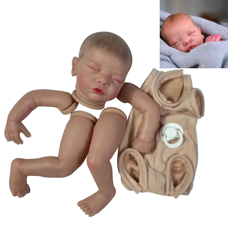 

19 inches Romy Doll Kit Handmade Vinyl Baby Reborn Doll Kits Lifelike Painted kits DIY Reborn Accessories