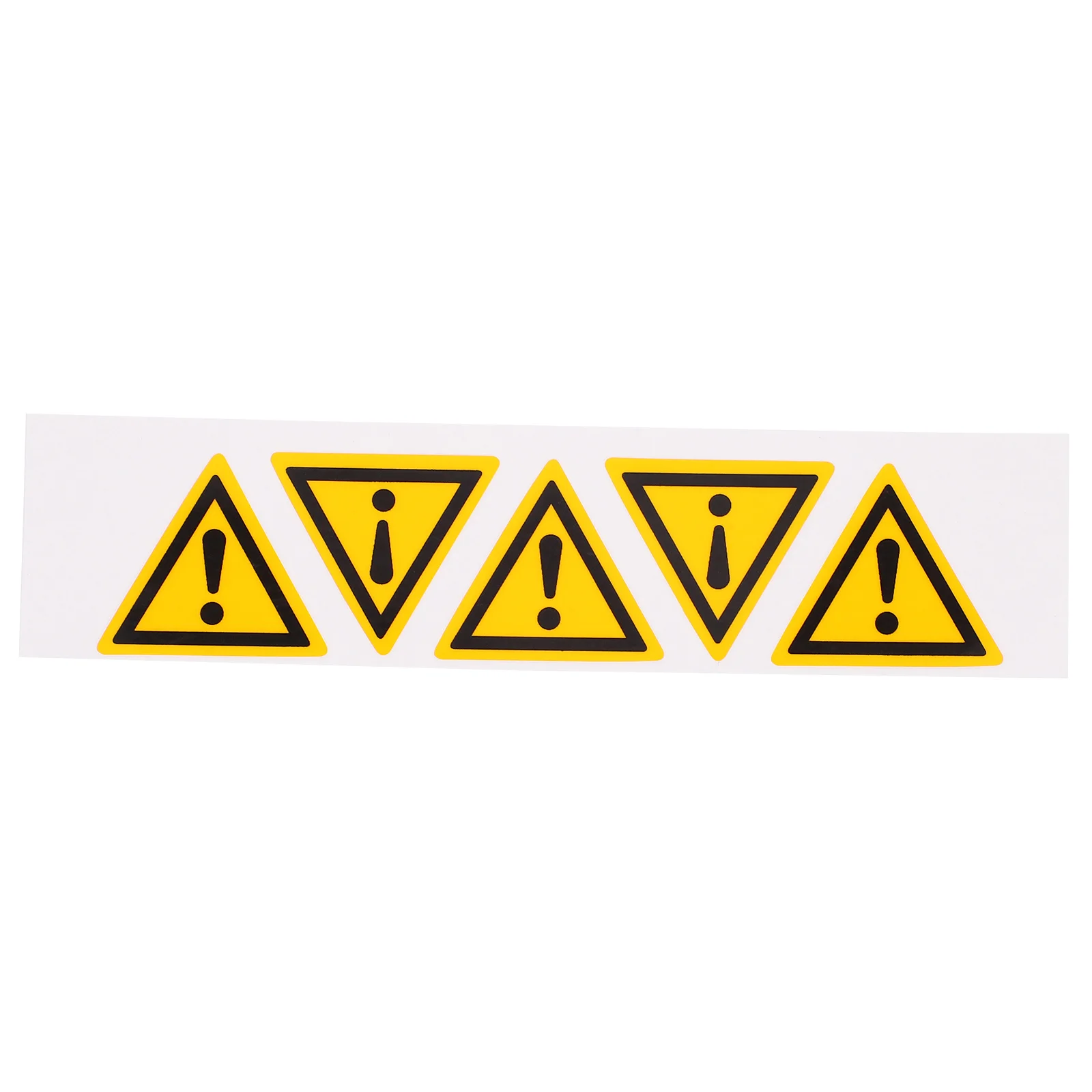 5 pcs Safety Warning Sign Sticker Triangle Exclamation Mark Adhesive Caution Hazard Alert For Workplace Home Garage Traffic
