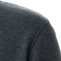 Veste de sport décontractée à col montant avec fermeture éclair pour hommes, haut de couleur unie pour hommes 5