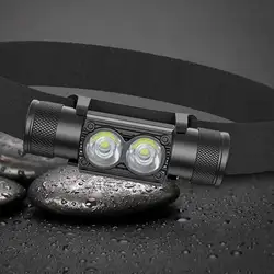 Linterna de cabeza con memoria LED blanca, faro potente de 1000 lúmenes tipo C, USB 18650, para Camping, caza, SOS, Flash, lámpara nocturna