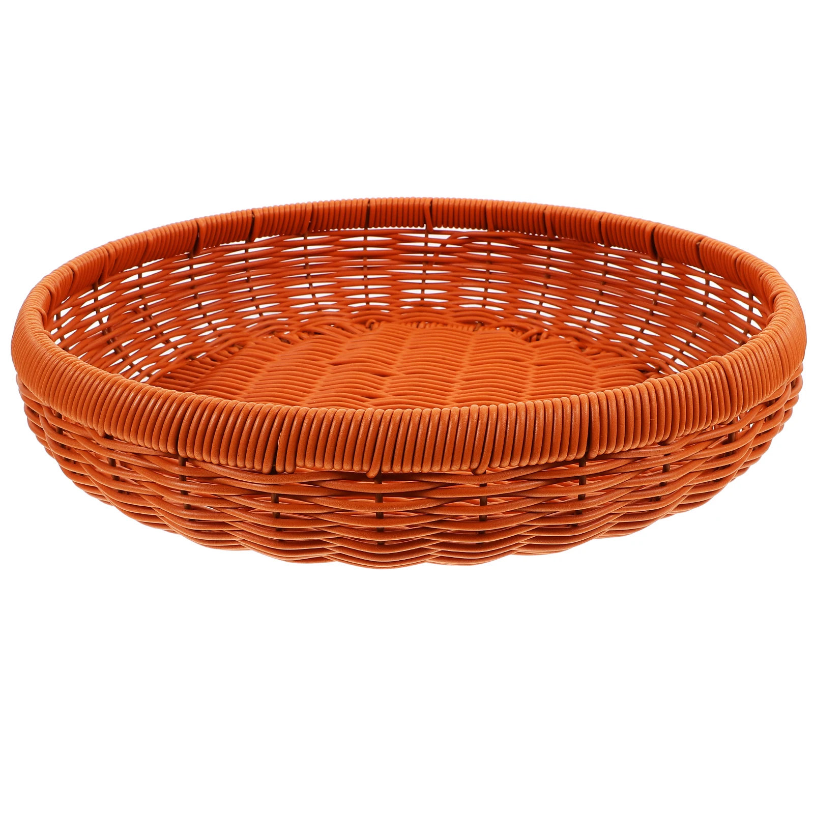Plastic Woven Storage Fruit Snack Vegetable Household Creative Basket For Home Kitchen Decorative Use Baskets Woven Tray Fruit
