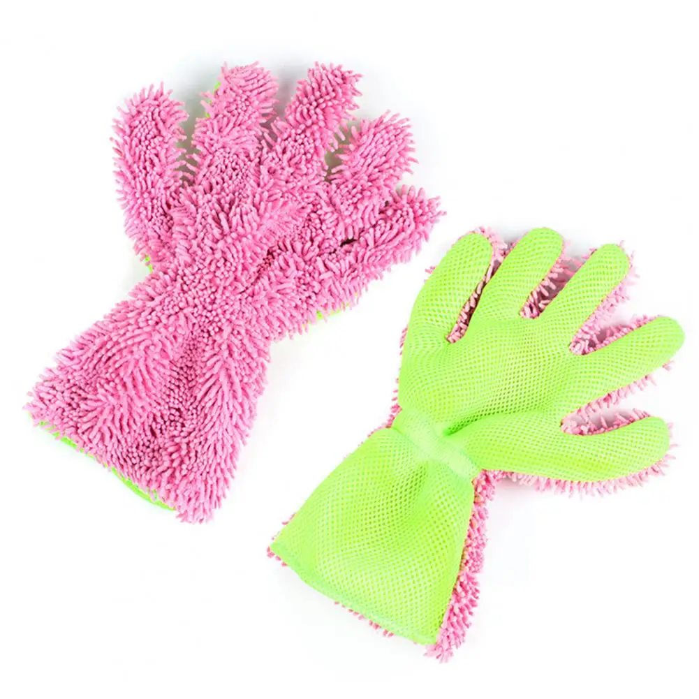 

Car Dusting Glove 1Pc Useful Double-sided Efficient Car Chenille Cleaning Glove for Vehicle