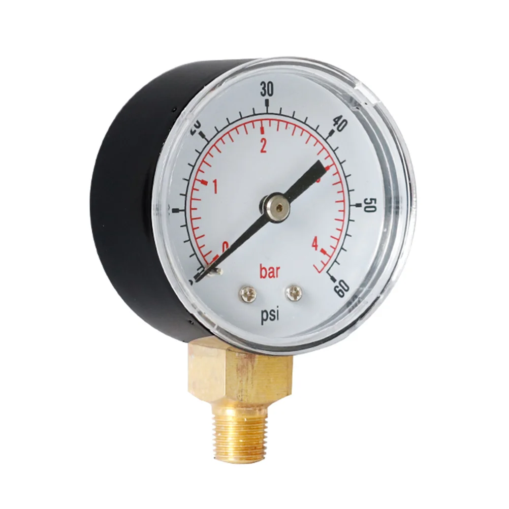

Pressure Gauge 0- 0-60 Psi Npt High Compressor Metal Case Mini Size For Water Oil Compressed