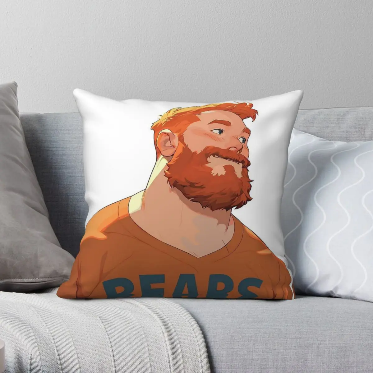 

Bear Gay LGBTQ+ Square Pillowcase Polyester Linen Velvet Printed Zip Decor Pillow Case Home Cushion Cover 45x45