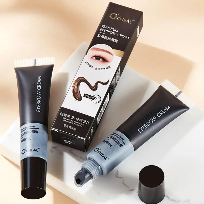 Peel Off Eye Makeup Cosmetics Permanent Eye Brow Tattoo Tint Long-lasting Waterproof Black Brown Dye crema Gel per sopracciglia Make Up