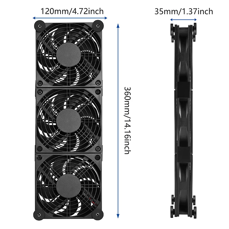 

Three Ball Bearing Cooler Axial Fan Black Dc Axial Cooling Fan Usb Cooling Axial Fan